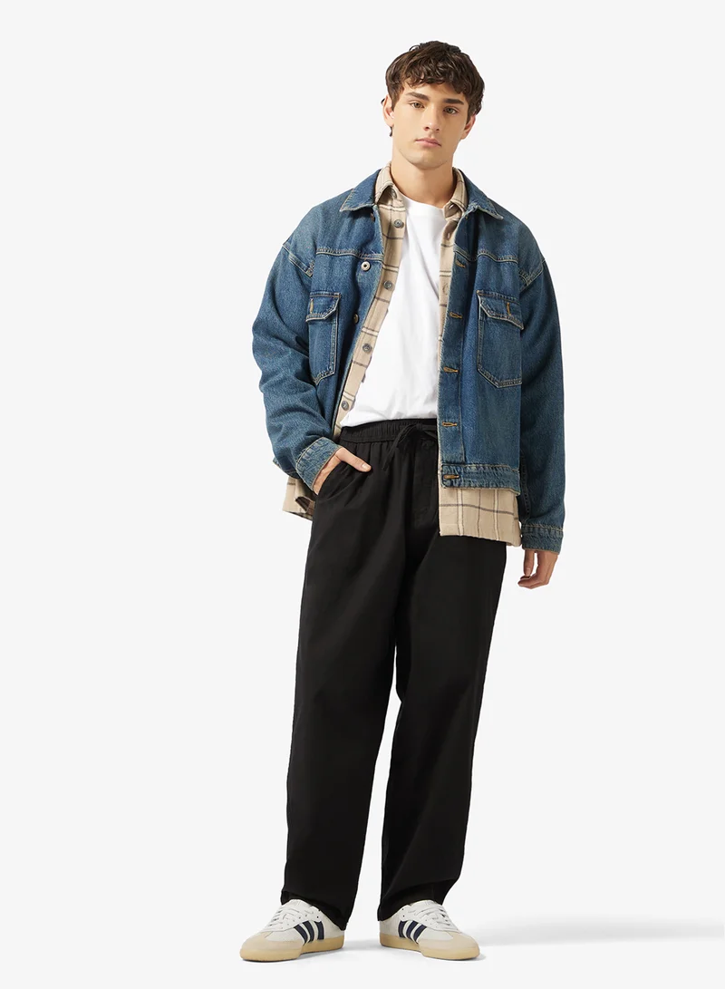 سفنتي فايف بنطلون واسع الساق برباط